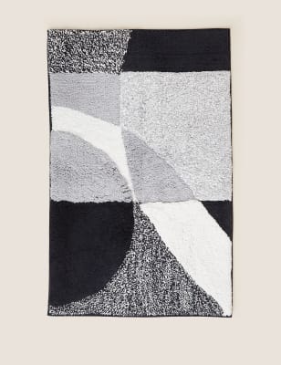 Pure Cotton Geometric Bath Mat
