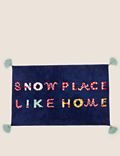 Snow Place Like Home Slogan Bath Mat