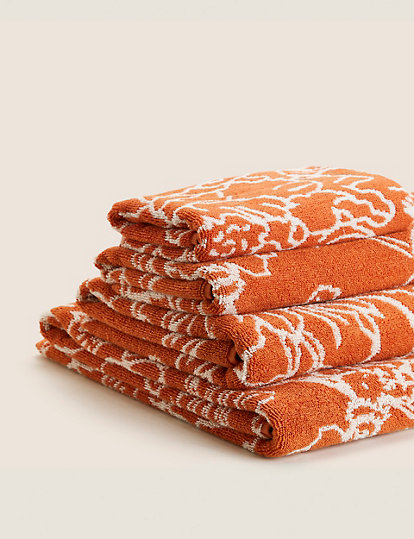 Pure Cotton Floral Towel