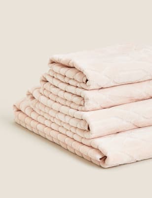 

Pure Cotton Diamond Towel - Blush, Blush