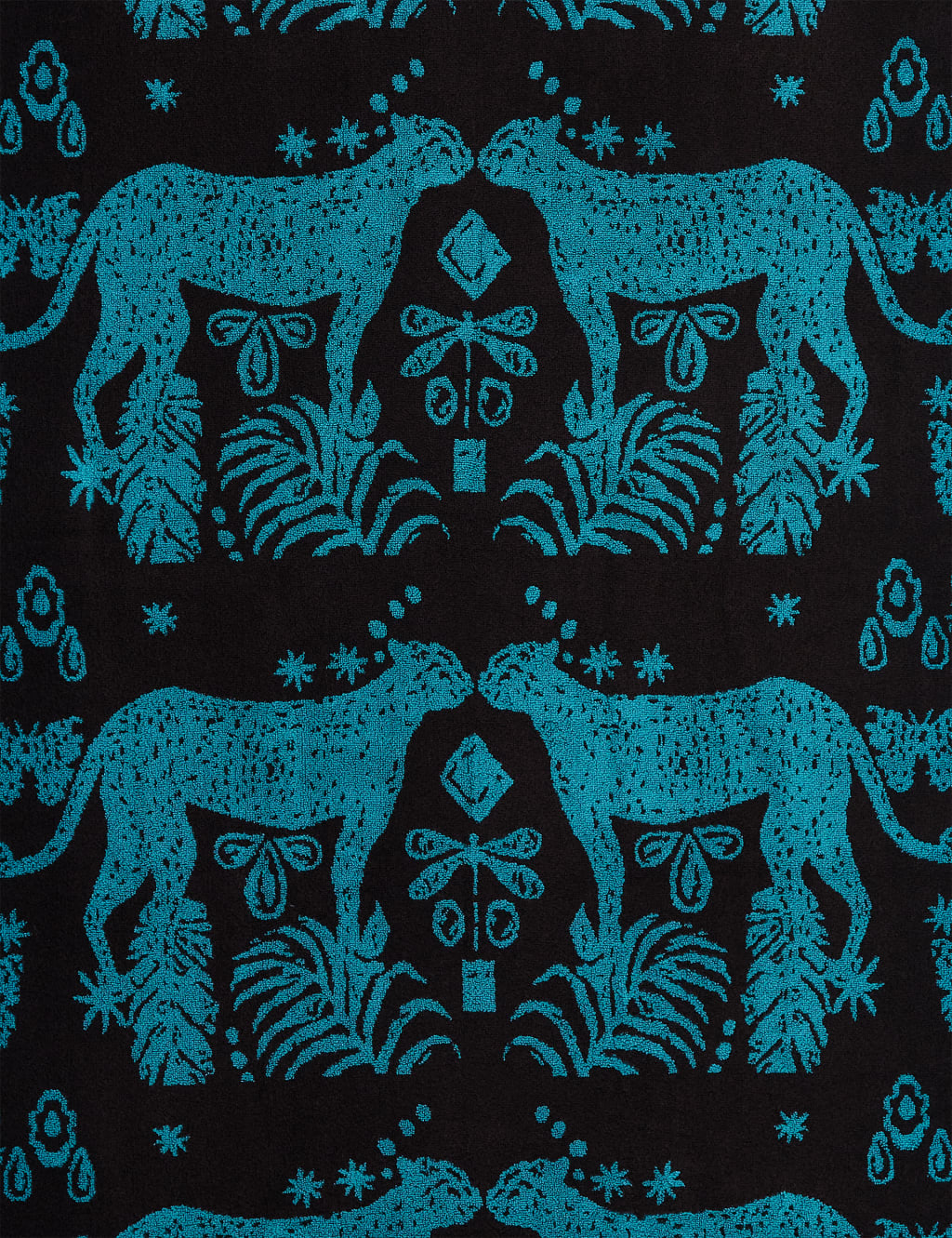 Pure Cotton Leopard Jacquard Towel image 2