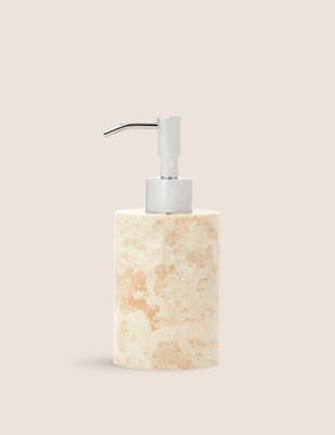 M&S Marble Slim Soap Dispenser - Cream, Cream