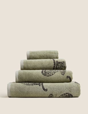 

M&S Collection Pure Cotton Leopard Towel - Khaki, Khaki