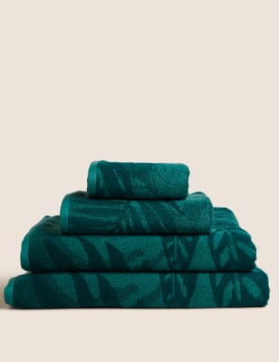 Pure Cotton Palm Print Towel