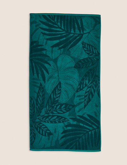 Pure Cotton Palm Print Towel