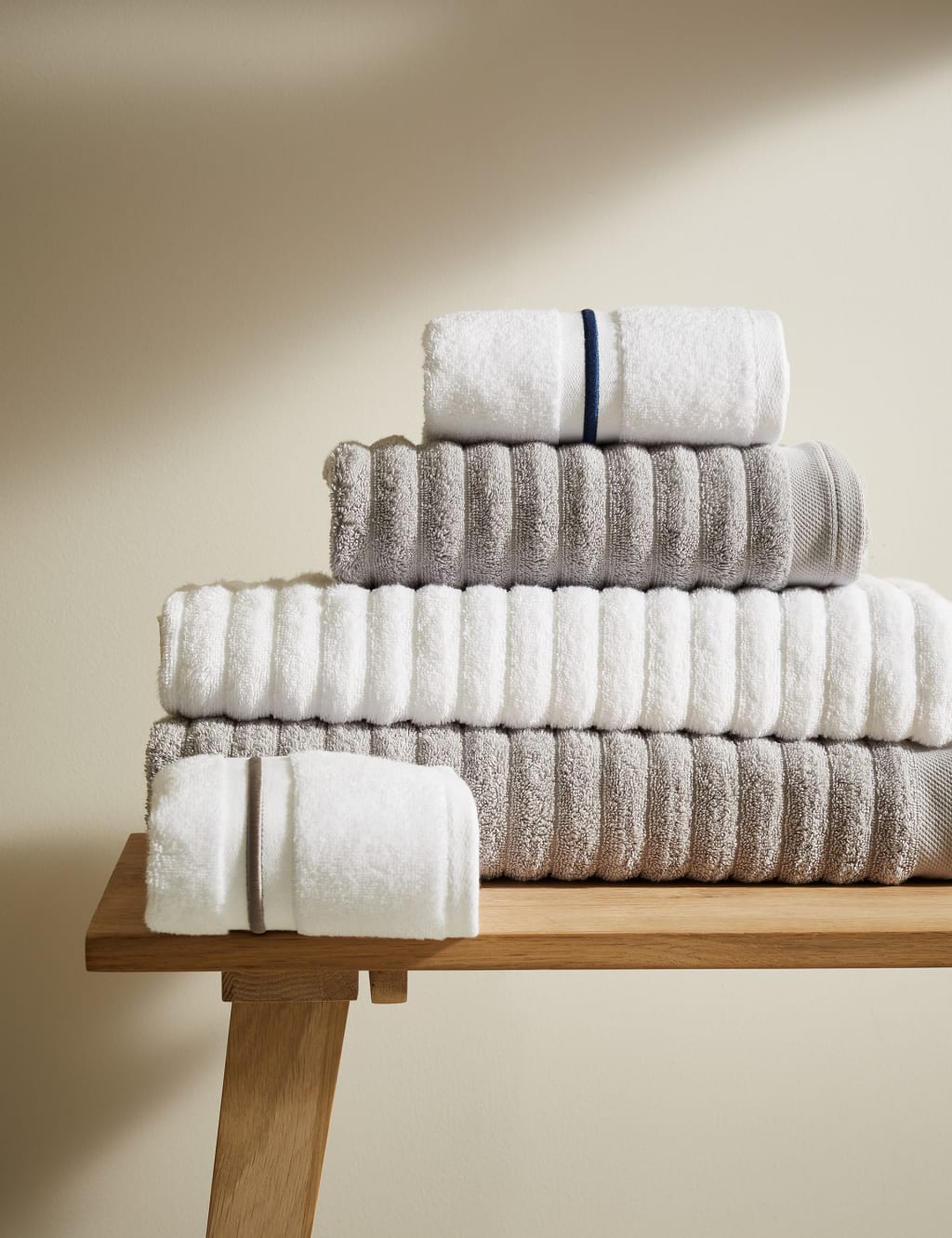 Pure Cotton Ribbed Textured Towel image 5