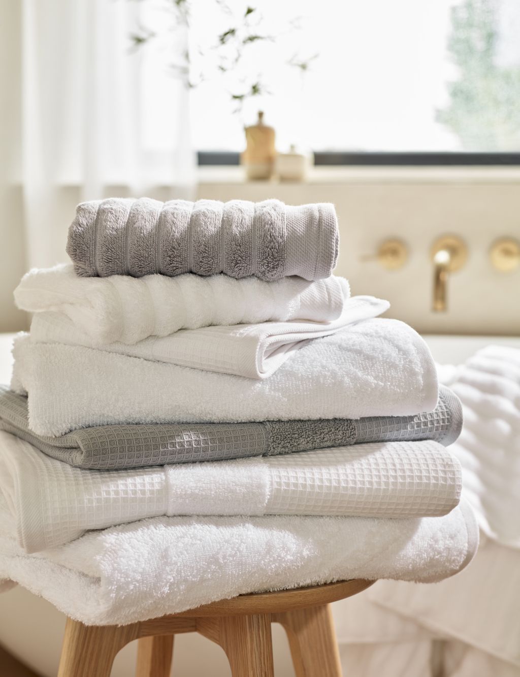 Pure Cotton Ribbed Textured Towel image 6