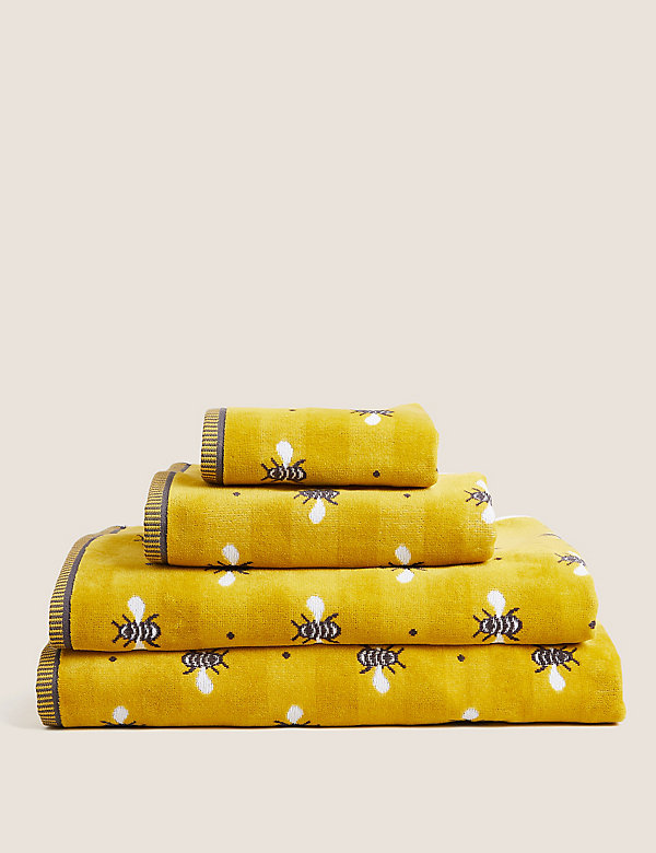 Pure Cotton Repeat Bee Towel - TW