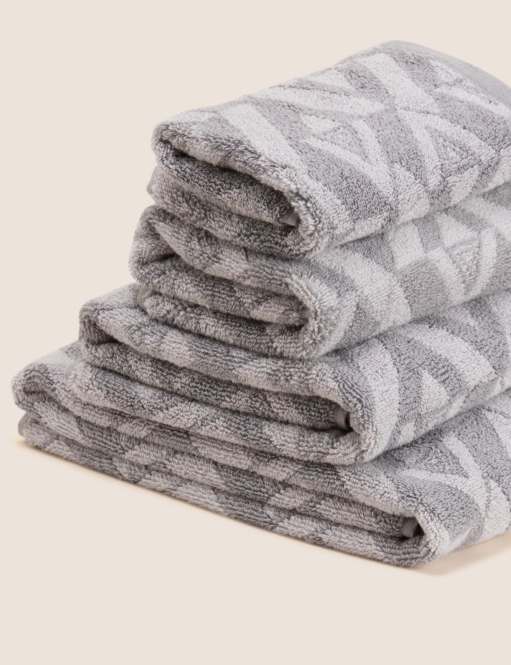 Pure Cotton Geometric Towel image 1