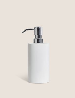 

M&S Collection Resin Soap Dispenser - White, White