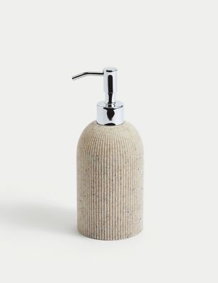 M&S Natural Stone Effect Soap Dispenser, Natural