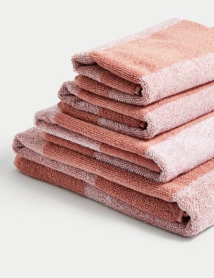 

M&S Collection Pure Cotton Striped Towel - Clay, Clay