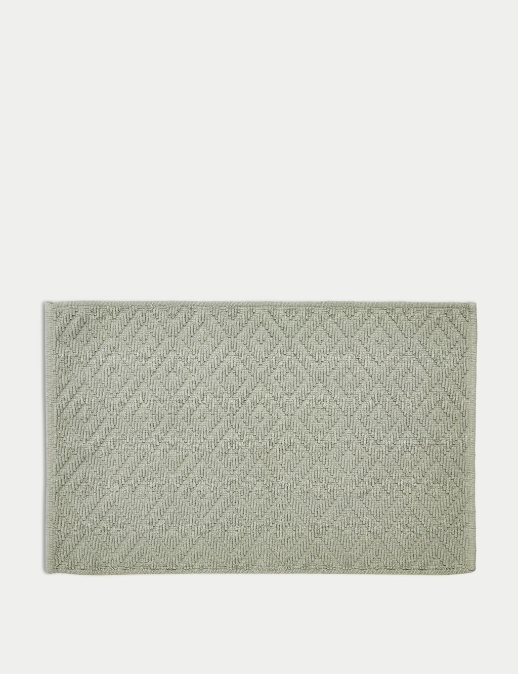 Pure Cotton Geometric Textured Bath Mat