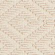 Pure Cotton Geometric Textured Bath Mat - natural