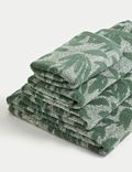 Πετσέτα με φύλλα από 100% βαμβάκι
