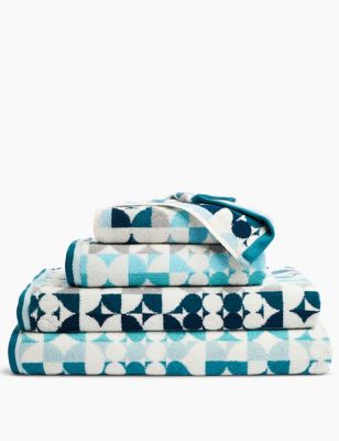 Cotton Multi Circular Patterned Towel | M&S