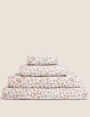 Grey discount leopard towels