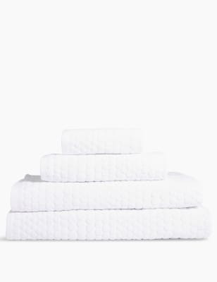 Serviette en coton &agrave; pois textur&eacute;s