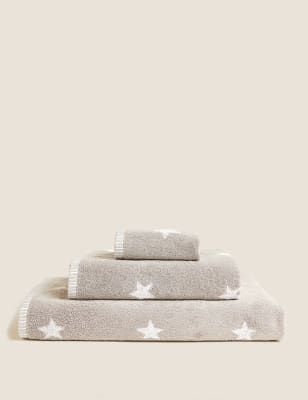 

M&S Collection Pure Cotton Stars Towel - Grey Mix, Grey Mix