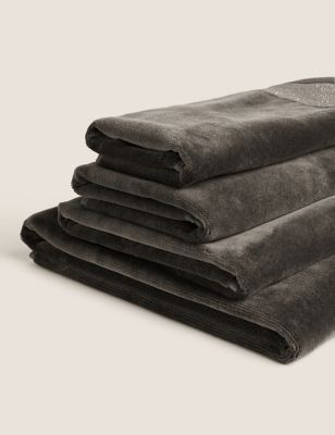 M&S Cotton Luxury Textured Shimmer Towel