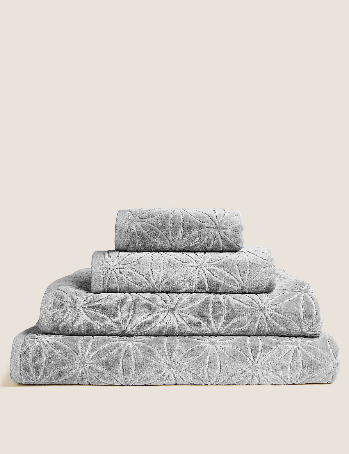 Cotton Rich Repeat Shimmer Towel
