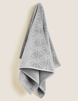 M&S Cotton Rich Repeat Shimmer Towel