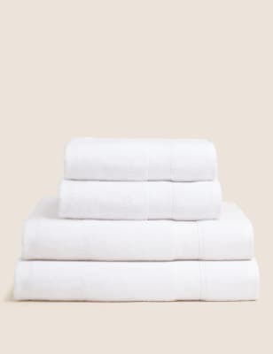 

M&S Collection Conjunto de toallas irresistiblemente suave con Lyocell - Blanco, Blanco