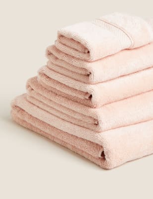 

M&S Collection Luxury Silky Soft Cotton Towel with Modal - Blush, Blush