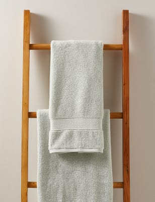 

M&S Collection Luxury Silky Soft Cotton Towel with Modal - Seafoam, Seafoam