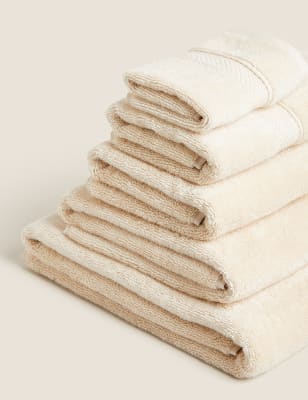 

M&S Collection Luxury Silky Soft Cotton Towel with Modal - Cream, Cream