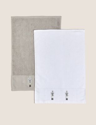 

Set of 2 Pure Cotton Nutcracker Towels - Grey Mix, Grey Mix