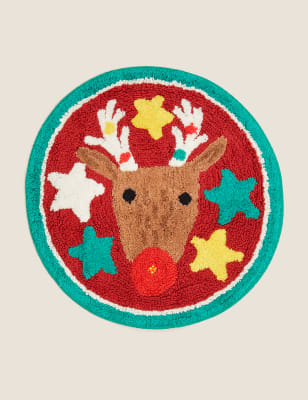 

Pure Cotton Light Up Reindeer Bath Mat - Red Mix, Red Mix