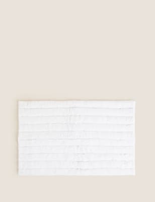 

Autograph Alfombrilla para baño de rayas premium - Blanco, Blanco
