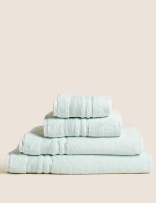 M&S Super Plush Pure Cotton Towel - EXL - Duck Egg, Duck Egg