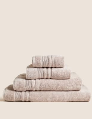 M&S Super Plush Pure Cotton Towel - BATH - Mauve, Mauve,Duck Egg,Charcoal,White,Walnut,Powder Blue