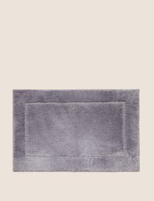 M&S Super Soft Quick Dry Bath Mat - Silver Grey, Silver Grey,Soft Pink,Raspberry,White,Teal,Terracot