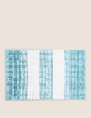 

M&S Collection Bobble Striped Bath Mat - Duck Egg, Duck Egg