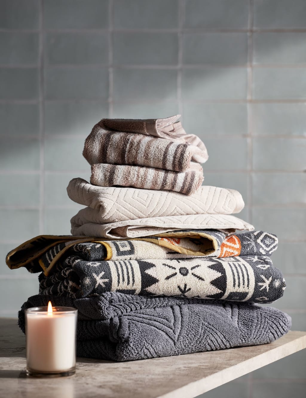 Pure Cotton Geometric Towel image 4