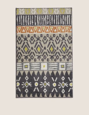 Tapis de bain ultra-doux &agrave; motif safari, s&eacute;chage rapide