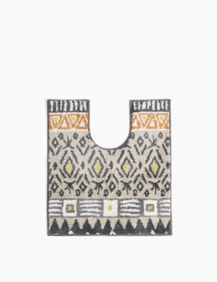 Contour lavabo/WC ultra-doux &agrave; motif safari, s&eacute;chage rapide