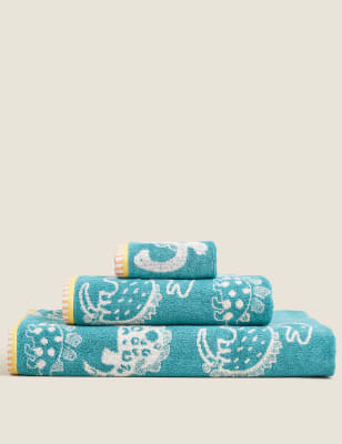 

Pure Cotton Dinosaur Kids Towel - Teal Mix, Teal Mix