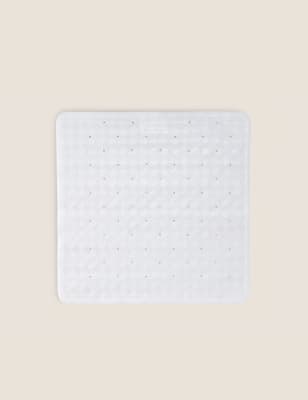 square rubber shower mat