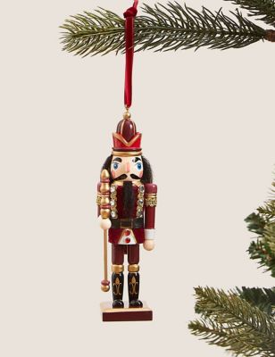 

Luxury Hanging Nutcracker Decoration - Red, Red
