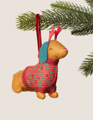 

Hanging Sausage Dog Decoration - Multi, Multi