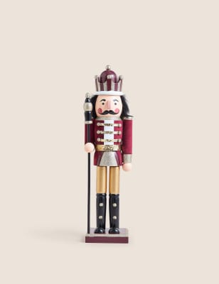 

M&S Collection Wooden Nutcracker Room Decoration - Red Mix, Red Mix