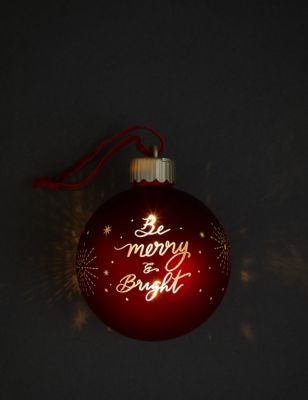 קישוט Merry & Bright עם תאורה לחג המולד - IL
