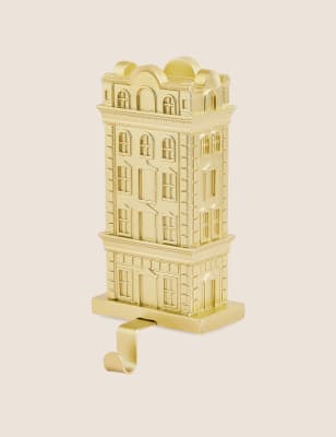 Gold Townhouse Stocking Holder