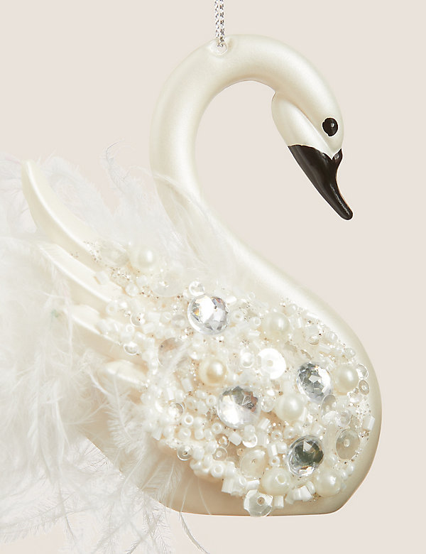 Jewelled Swan Bauble