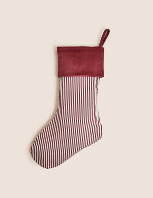 

M&S Collection Striped Christmas Stocking - Red Mix, Red Mix