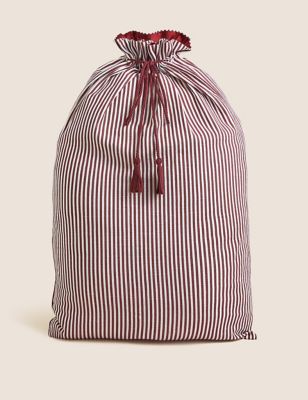 

M&S Collection Striped Christmas Sack - Red Mix, Red Mix